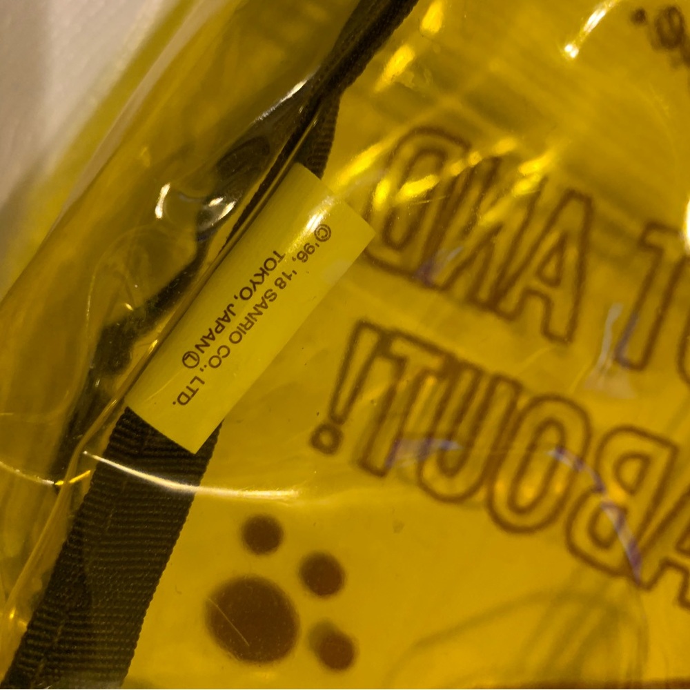 Sanrio Tokyo Pompompurin Clear Vinyl Tote Bag - Picture 7 of 8